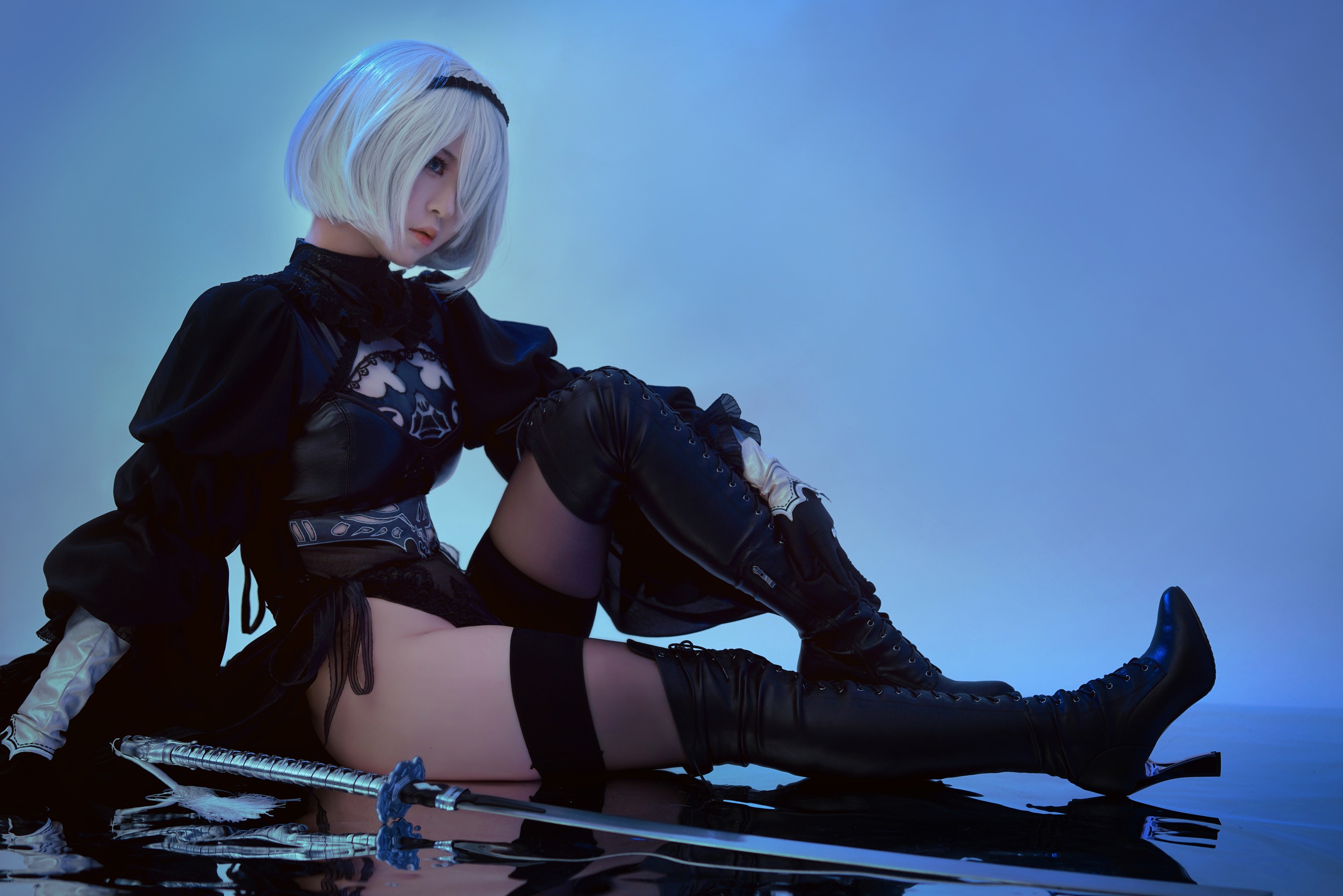 图片[1]-半半子 – NO.016 尼尔 Nier：2B [48P]-XikXak